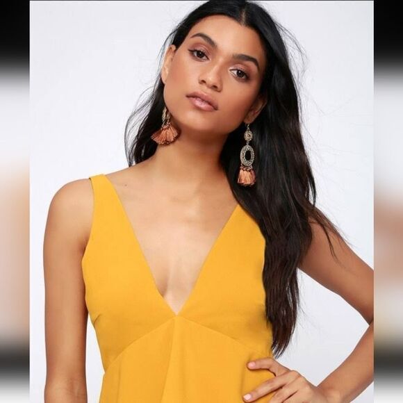 NWOT Gianni Bini Asymmetrical Maxi in mustard yellow 💛 - Picture 2 of 10